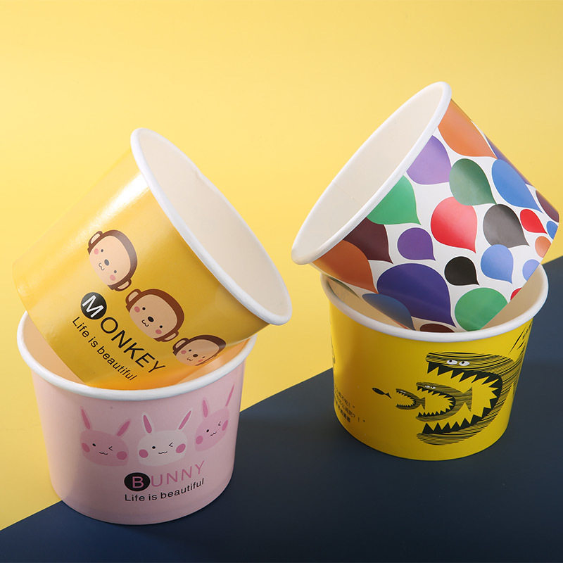 ice cream cup with lids small MOQ